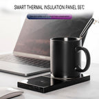 2-in-1 Wireless Charging Mug Warmer & Coffee Cup Heater, Smart Temperature Control for Home & Office