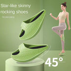 Women's EVA Rocker Bottom Slippers Fitness Slides for Leg Toning and Pain Relief