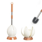Soft Bristle Toilet Brush with Holder, Waterproof Silicone Toilet Cleaning Brush with Stand